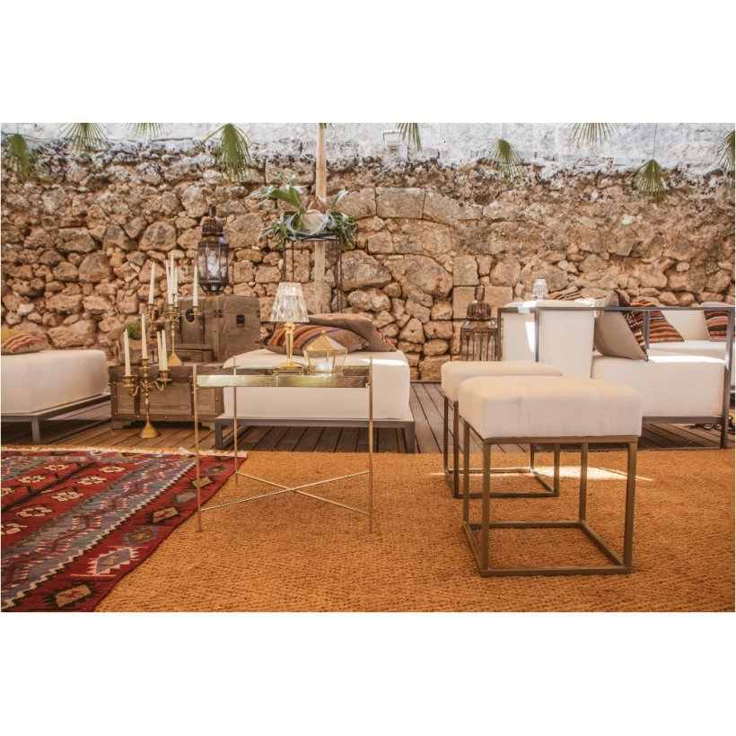 Pouf cotone Gambe Oro - immagine 2