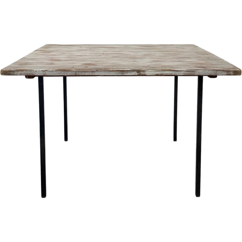 Tavolo Decapato Bianco 120x120