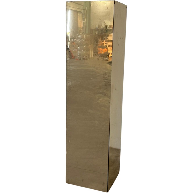 Colonna In Legno Con Rivestimento Oro Da 120cm