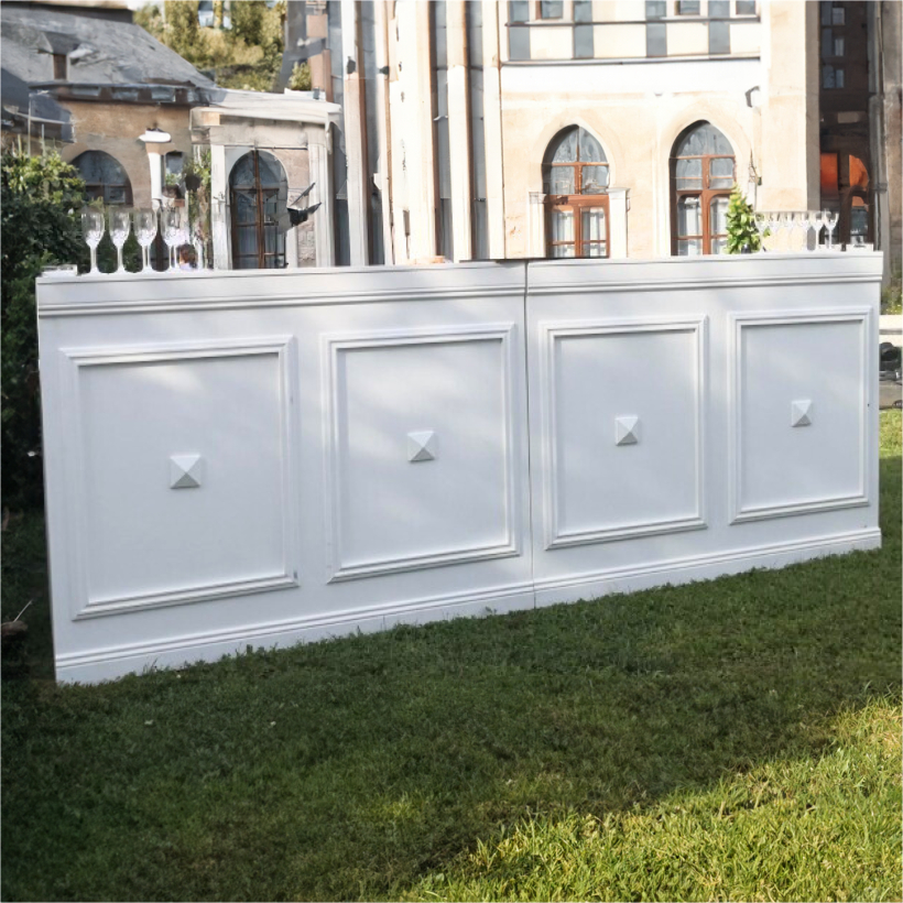 Bancone Bar Con Cornice Bianco 160x78 h120 - immagine 3