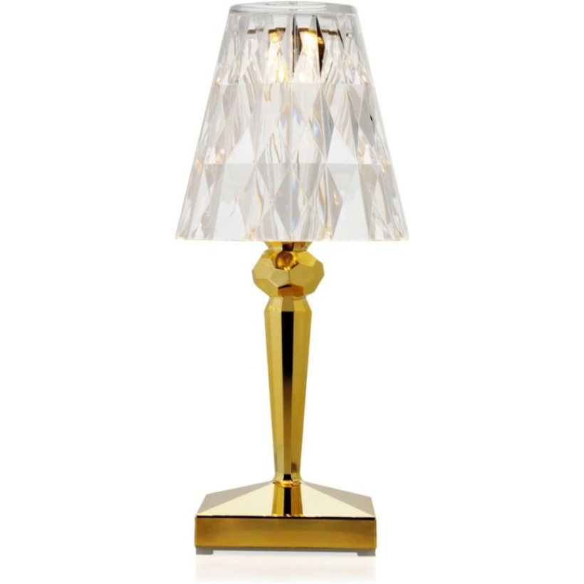 Lampada Kartell Battery Oro/Bianca/Cromata