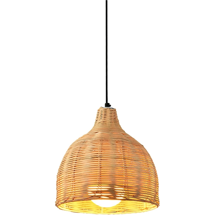 Lampadario Paralume Rattan