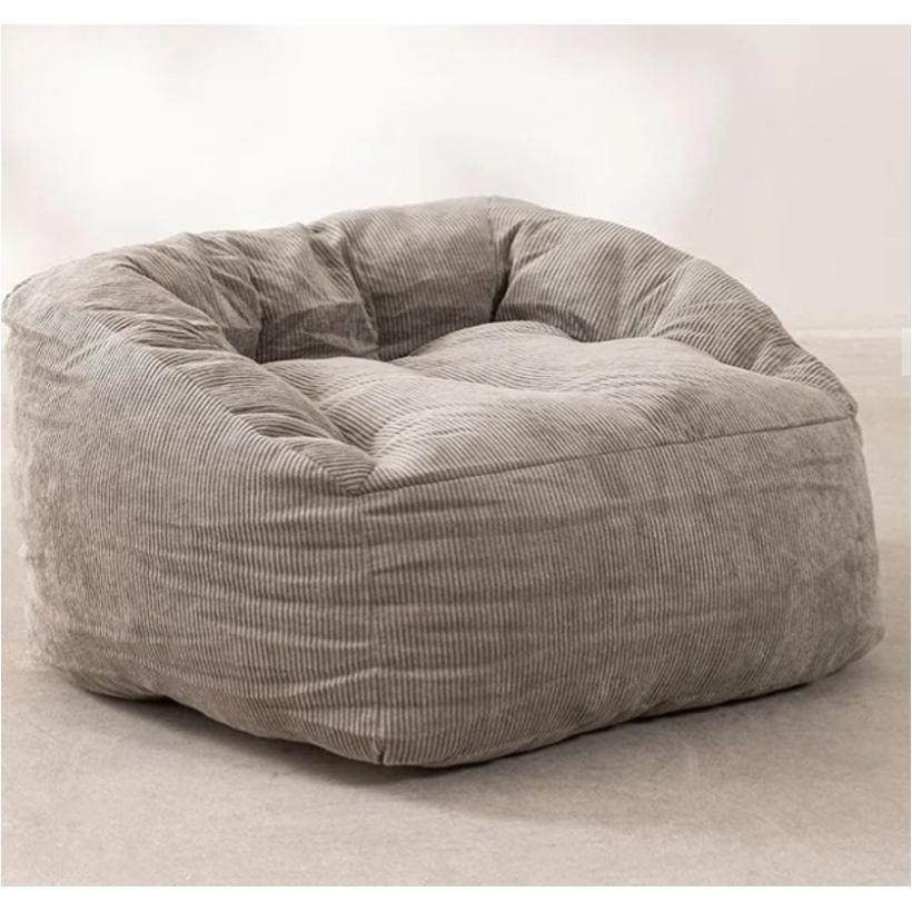 Pouf Lazy Bag Velluto Grigio - immagine 3