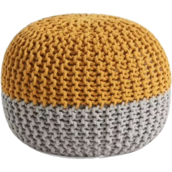 Pouf Two-Tone GIALLO E Beige