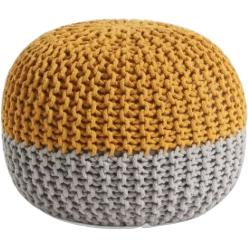 Pouf Two-Tone GIALLO E Beige