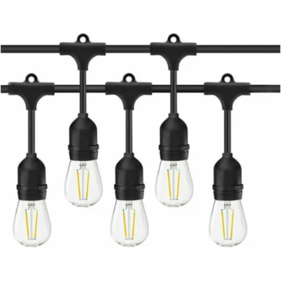 Cordoniera Nera Bulbo Sospeso (15 Bulbi) 15 m
