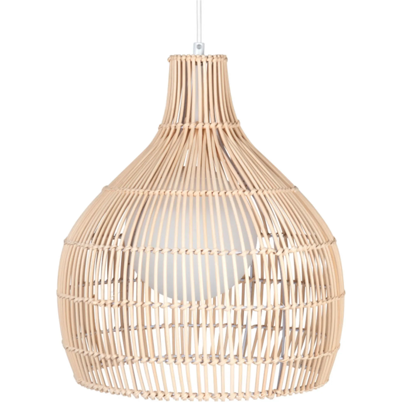 Lampadario Paralume Rattan A Cupola - immagine 2