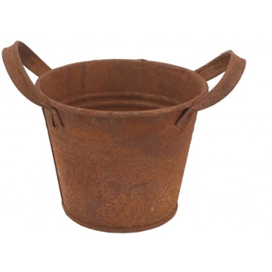 Secchiello  Metallo Ruggine h12 Ø14cm