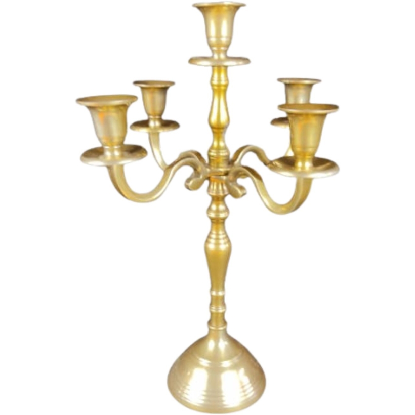 Candelabro Oro 5 Fuochi h60cm