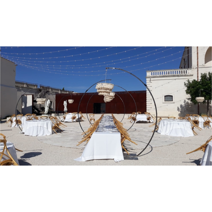 Piantana Curva Autoportante 380Cm Per Lampadari