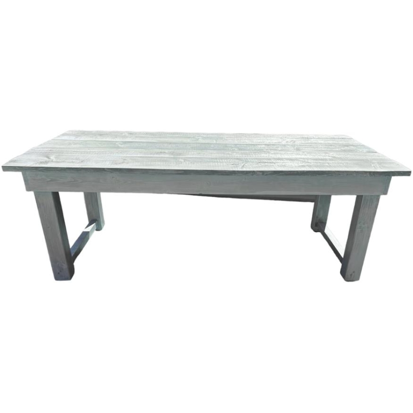 Tavolo Decapato Apulia Doghe Bianco