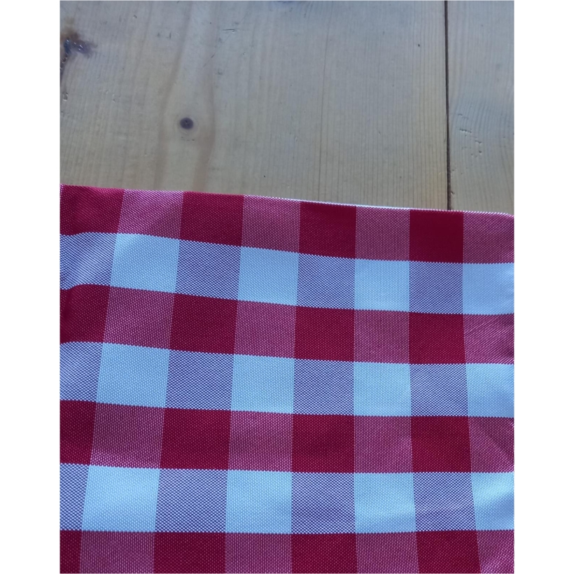 Tovaglia Rossa A Quadri Ø150cm