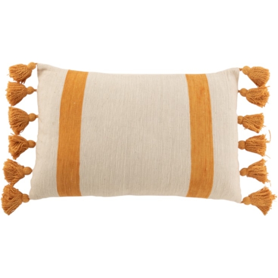 Cuscino In Cotone Ciaccioli ocra a righe