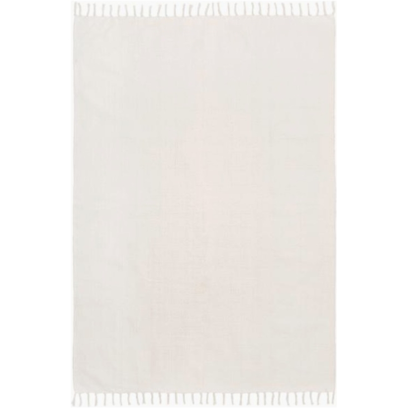 Tappeto White Cotton Con Frange 200x300
