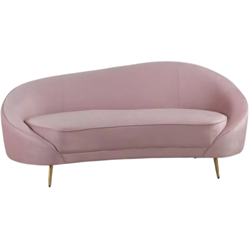 Divano Chloe In Velluto Rosa