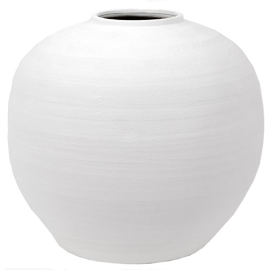 Vaso In Terracotta Bianco h. 28 D. 30
