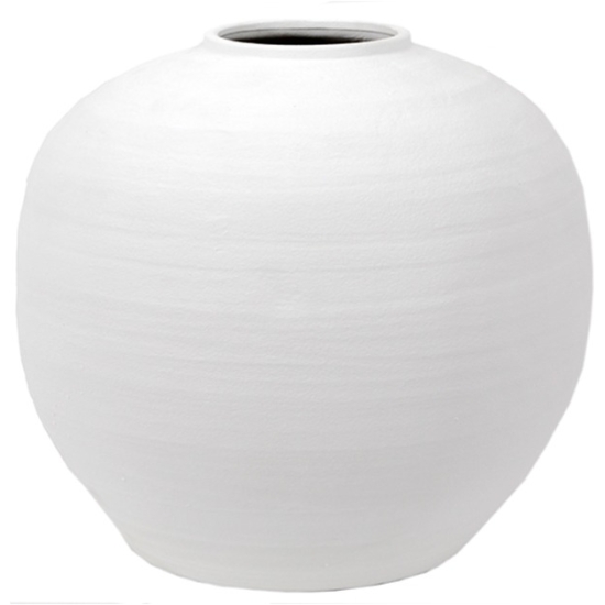 Vaso In Terracotta Bianco h. 38 D. 37
