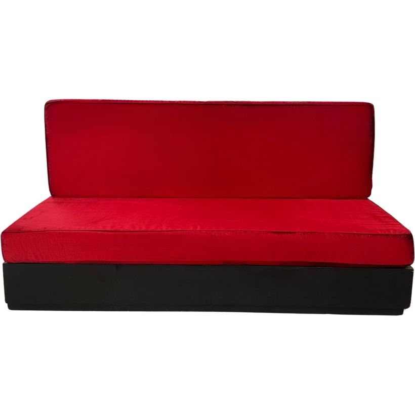 Divano Nima Velluto Rosso h100 198x90cm