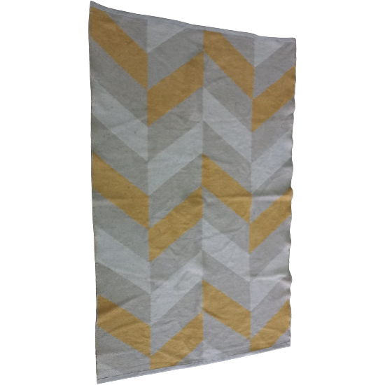 Tappeto geometrico giallo e grigio 190x115cm