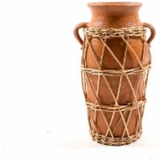 Anfora In Coccio/Vimini h37