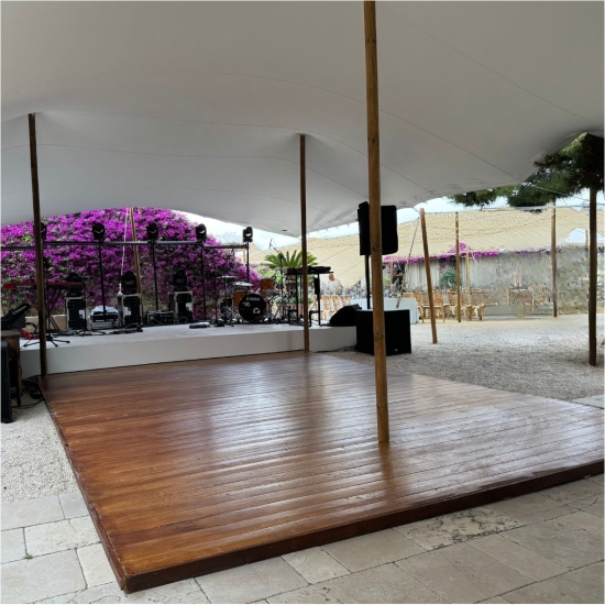Pedana classica  modulare a doghe noce 200x100