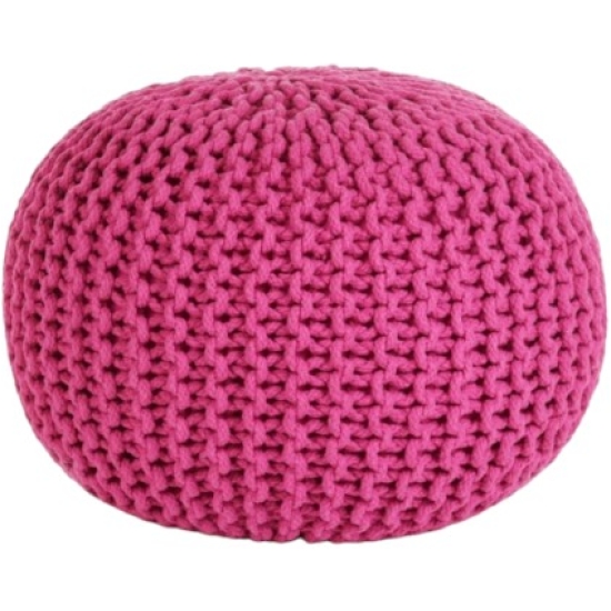 Pouf Rope rosa acceso