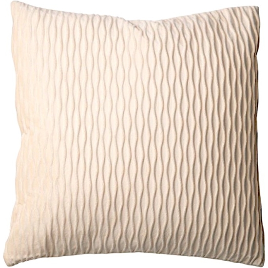 Cuscino Ricamato In Velluto Beige