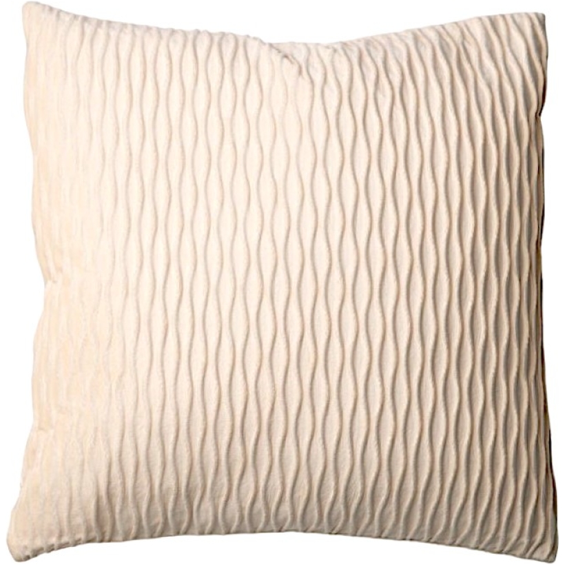 Cuscino Ricamato In Velluto Beige