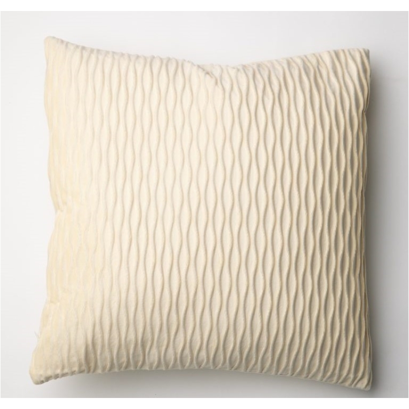 Cuscino Ricamato In Velluto Beige - immagine 2