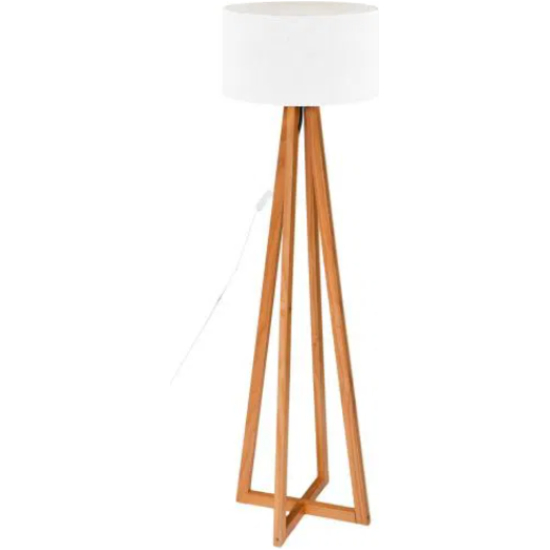 Lampada da terra in legno rovere