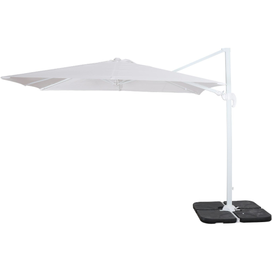 Ombrellone 300x300cm Palo Laterale struttura bianca