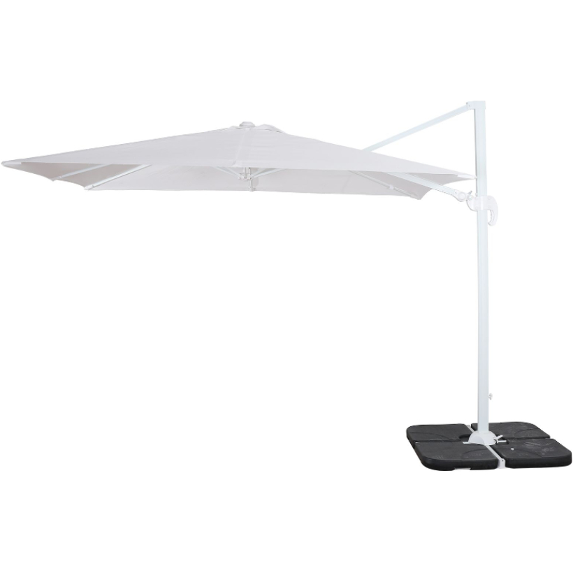 Ombrellone 300x300cm Palo Laterale struttura bianca