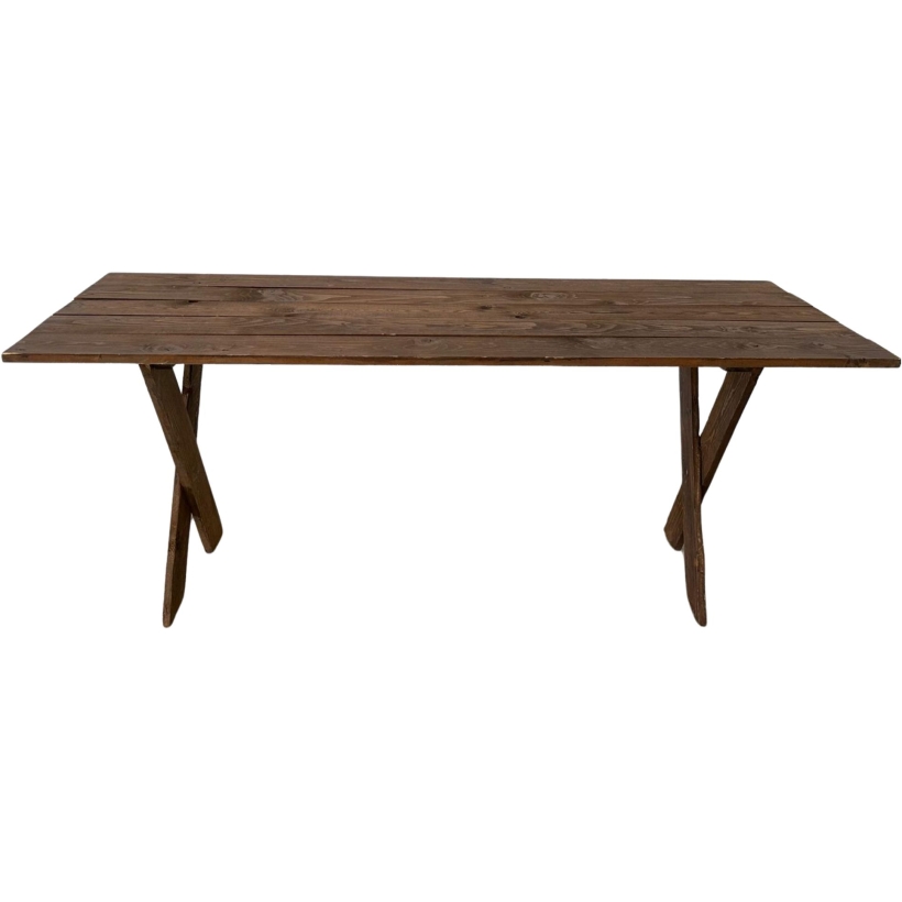 Tavolo A Doghe Noce   200x75cm