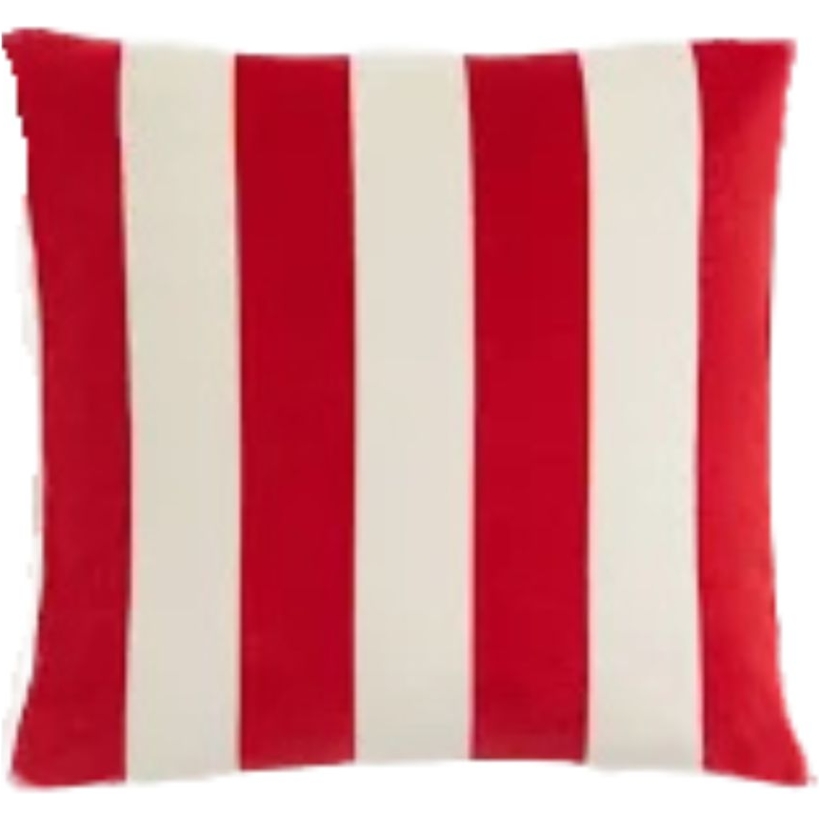 Cuscino A Fasce Rosse 50x50