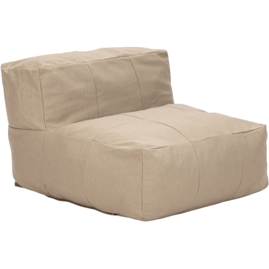 Pouf Stone con Schienale tortora