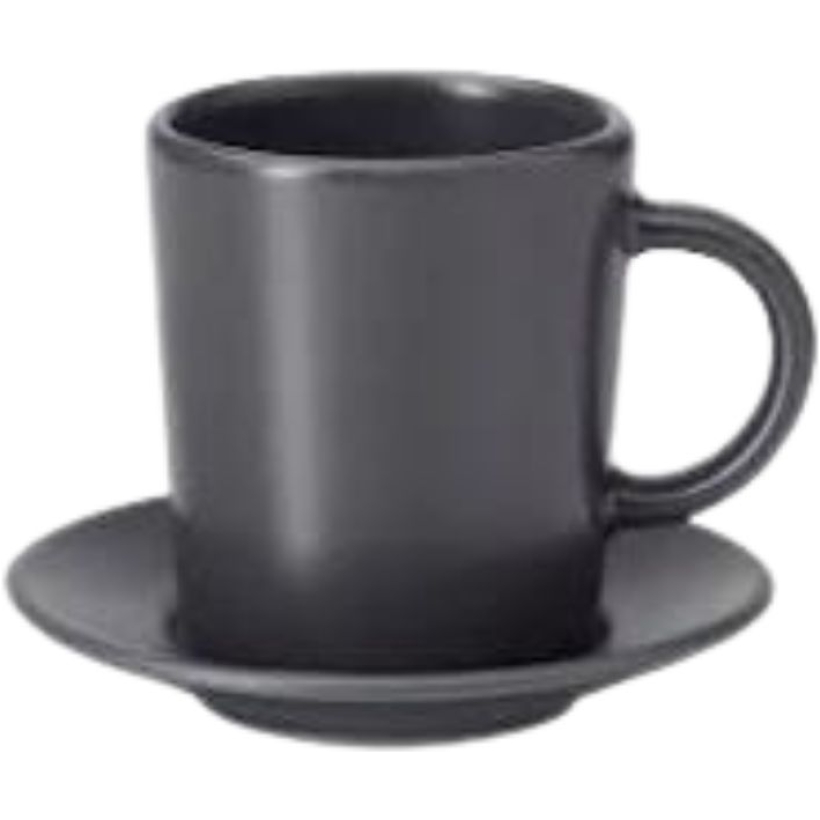 Tazza con piattino espresso nero