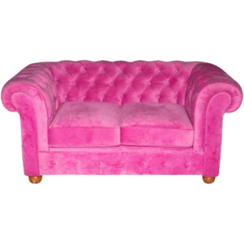 DIVANO CHESTER 2/3 POSTI IN VELLUTO FUXIA