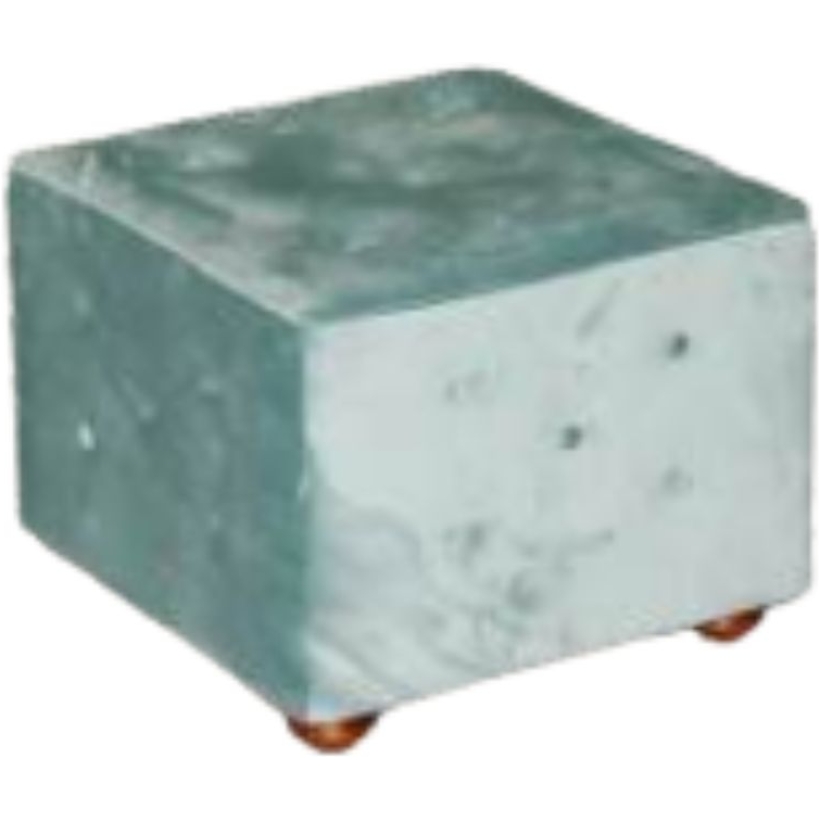 POUF CHESTER 50X50 VELLUTO VERDE ACQUA
