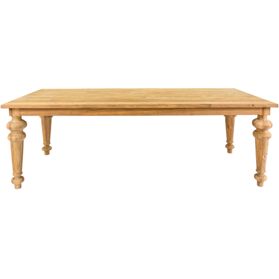 Tavolo in legno massello cm 240x100 altezza cm 76. (montaggio incluso)