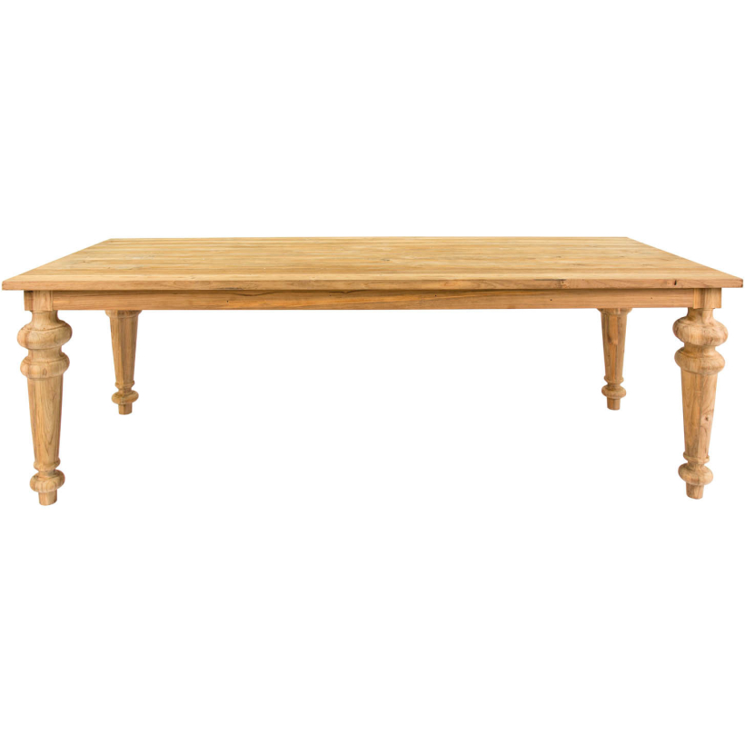 Tavolo in legno massello cm 240x100 altezza cm 76. (montaggio incluso)