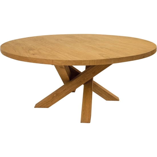 Tavolo in legno massello rotondo Ø 175 h cm 75