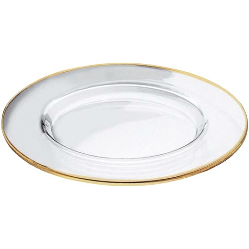Sottopiatto vetro filo oro dm 32