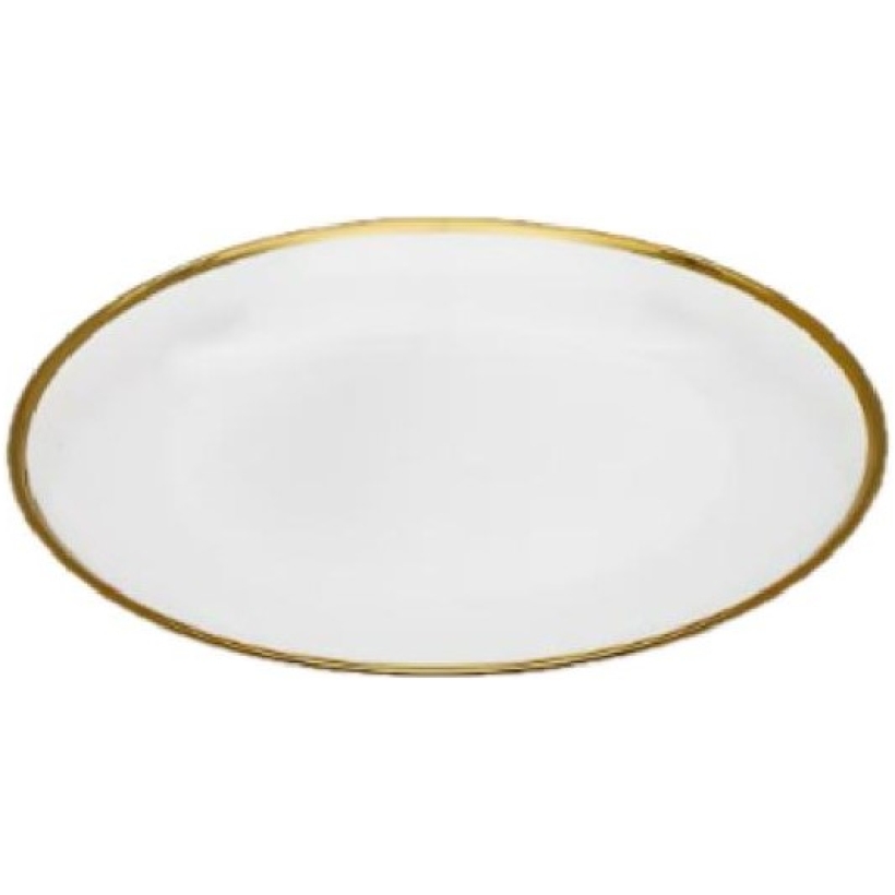 Piatto pane vetro filo oro dm 15
